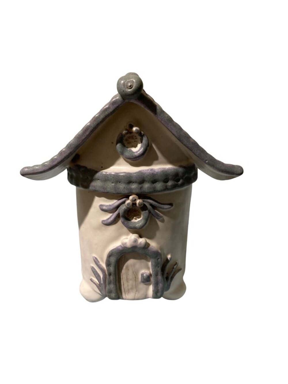 Handmade Blue And White Fairy House Planter